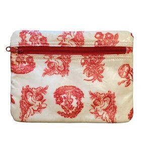 Cherubs & flora 18th century printed designs cosmetic essentials pouch OS